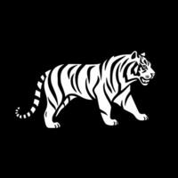 tigre, negro y blanco vector ilustración