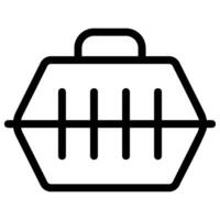 dog carrier line icon vector