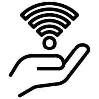 icono de línea wifi vector