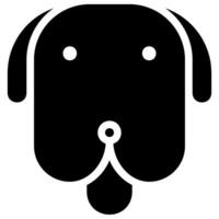 icono de glifo de perro vector