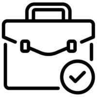 portfolio line icon vector