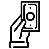 pledge line icon vector