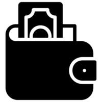 wallet glyph icon vector