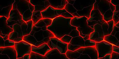 Molten lava texture background. Ground hot lava. Burning coals, crack surface. Abstract nature pattern, glow faded flame. 3D Render Illustration. photo