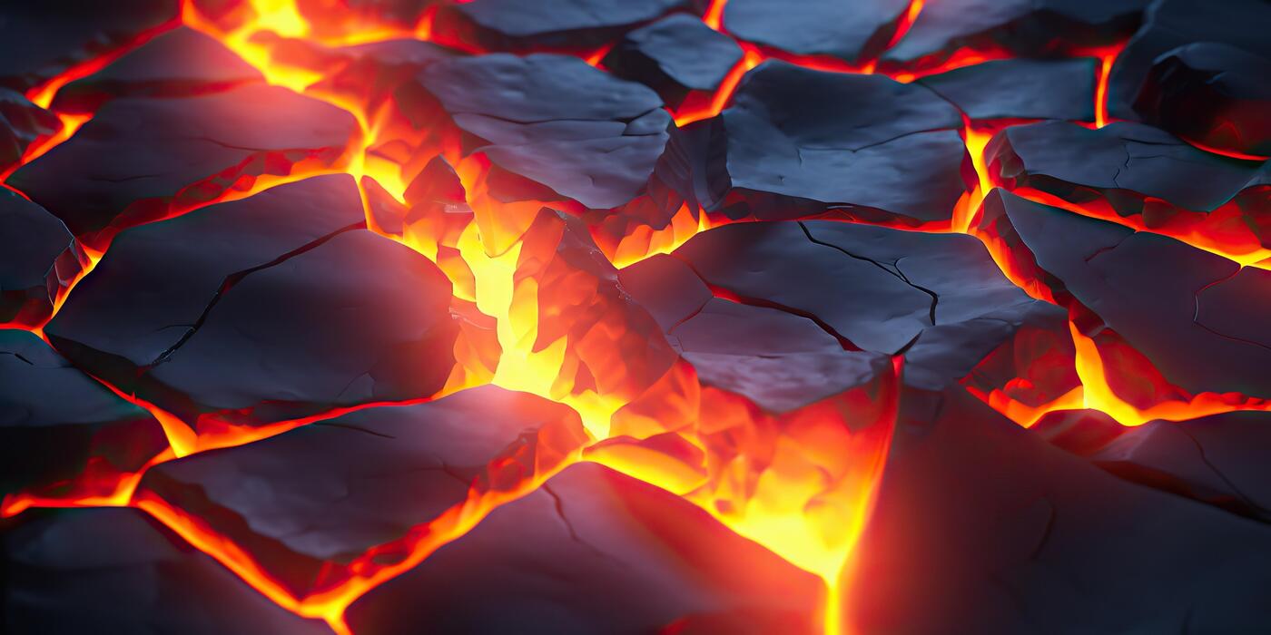 cracked lava foams
