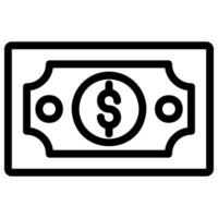 icono de línea de dinero vector