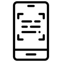 qr scan line icon vector