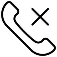 no calling line icon vector