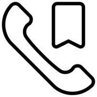 phone call line icon vector