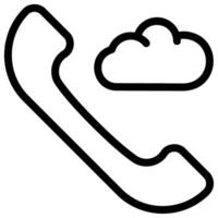 phone call line icon vector