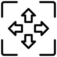 move selector line icon vector