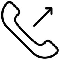 icono de línea de llamada vector