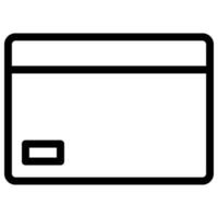 credit card line icon vector