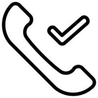 phone call line icon vector