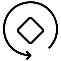 rotate line icon vector