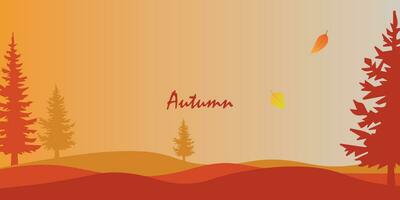 Background design with minimalist colors with an autumn theme. vector