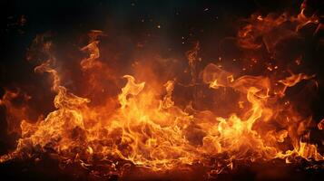 Blazing fire background photo