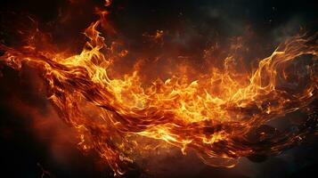 Blazing fire background photo