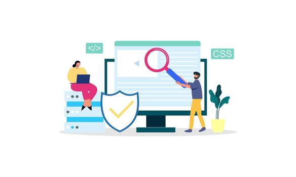 Development concept software development process website interface design improvement programming profesional vector