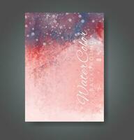 Cover template with watercolor background. Design for your cover, date, postcard, banner, logo. vector