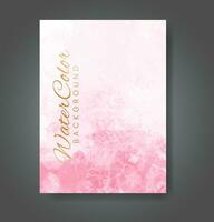 Cover template with watercolor background. Design for your cover, date, postcard, banner, logo. vector