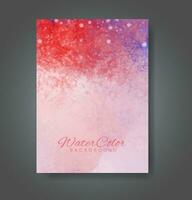 Cover template with watercolor background. Design for your cover, date, postcard, banner, logo. vector