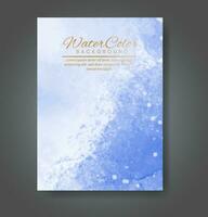 Cover template with watercolor background. Design for your cover, date, postcard, banner, logo. vector