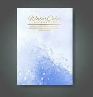 Cover template with watercolor background. Design for your cover, date, postcard, banner, logo. vector