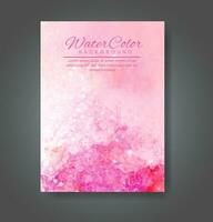 Cover template with watercolor background. Design for your cover, date, postcard, banner, logo. vector