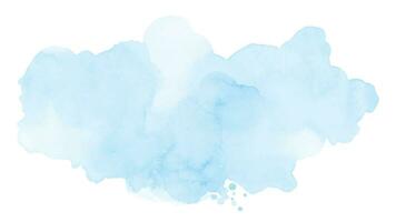 Abstract soft blue of stain splashing watercolor on white background vector