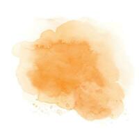 Abstract bright orange of stain splashing watercolor on white background vector