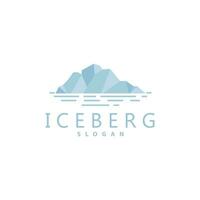 Antarctic Cold Mountain Iceberg Logo Design, Simple Vector Template Symbol Illustration