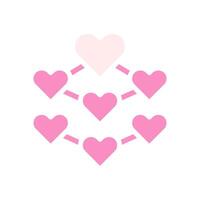 Decoration love Icon solid pink white style valentine illustration symbol perfect. vector