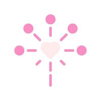 Decoration love Icon solid pink white style valentine illustration symbol perfect. vector