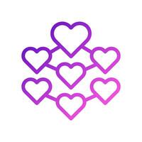 Decoration love Icon gradient purple pink style valentine illustration symbol perfect. vector