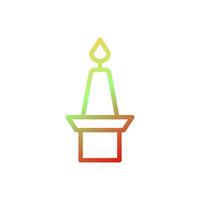 Candle icon gradient yellow green red colour chinese new year symbol perfect. vector