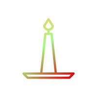 Candle icon gradient yellow green red colour chinese new year symbol perfect. vector