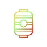 Lantern icon gradient yellow green red colour chinese new year symbol perfect. vector