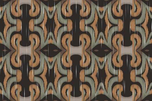 motivo ikat cachemir bordado antecedentes. ikat marco geométrico étnico oriental modelo tradicional. ikat azteca estilo resumen diseño para impresión textura,tela,sari,sari,alfombra. vector