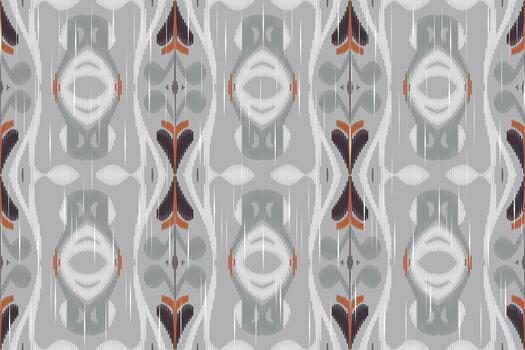 motivo ikat floral cachemir bordado antecedentes. ikat diseños geométrico étnico oriental modelo tradicional.azteca estilo resumen vector ilustración.diseño textura,tela,ropa,envoltura,pareo.