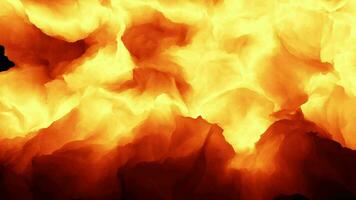 brand lågor brinnande på isolerat på svart bakgrund video