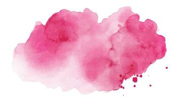 Abstract bright pink of stain splashing watercolor on white background vector