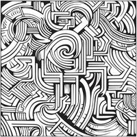 coloring page for adult of eletric pattern vector