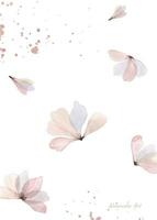 Watercolor natural art of floral decorated with pink gold drops vector