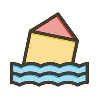 Flood Vector Thick Line Filled Colors Icon For Personal And Commercial Use.