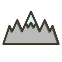 Mountains Vector Thick Line Filled Colors Icon For Personal And Commercial Use.