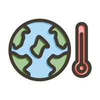 Global Warming Vector Thick Line Filled Colors Icon For Personal And Commercial Use.