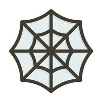 Spiderweb Vector Thick Line Filled Colors Icon For Personal And Commercial Use.