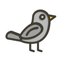 pájaro vector grueso línea lleno colores icono para personal y comercial usar.