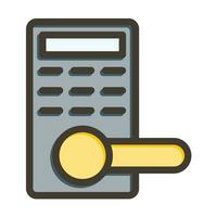 Smart Door Lock Vector Thick Line Filled Colors Icon For Personal And Commercial Use.